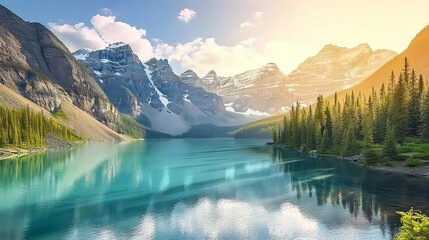 Beautiful Scenery Of The Famous Lake