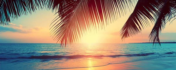 Foto op Canvas sunset on the beach © Ahmad