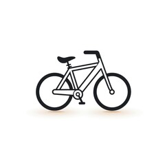 Fototapeta premium Simplified Bicycle Line Art on White