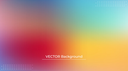 Smooth and blurry colorful gradient mesh background. Modern bright rainbow colors. Easy editable soft colored vector banner template. Premium quality