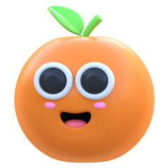 3d icon Orange, 3d illustration, 3d element, 3d rendering, Graphic Elements, design element. Icon design, interface elements, concept illustration, fruit, user interface