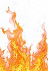 Fire flames isolated (background transparent) png with alpha channel