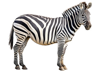Fototapeta na wymiar Zebra on transparent background PNG