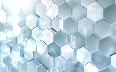 Fototapeta premium abstract white background with white hexagons