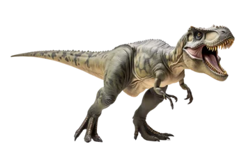 Foto op Canvas Tyrannosaurus Rex, a 3D-rendered dinosaur, stands tall in this prehistoric illustration © I LOVE PNG