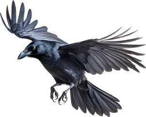 Crow, Close-up colored-pencil sketch of a crow 