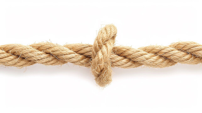 Long rope , white background