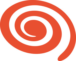 Spiral shape illustration. Circle swirl pattern design element