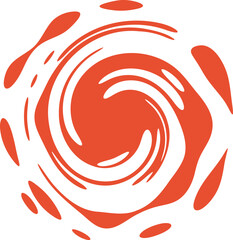 Spiral shape illustration. Circle swirl pattern design element
