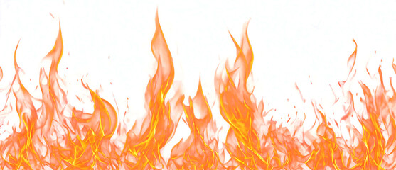 Fire flames isolated (background transparent) png with alpha channel - obrazy, fototapety, plakaty