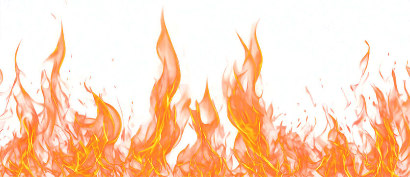 Fire flames isolated (background transparent) png with alpha channel