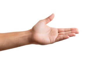 A Man Hand Having Five Fingers, A Symbol of Determination and Action on a White or Clear Surface PNG Transparent Background.