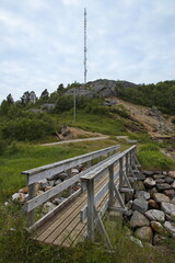Fototapeta na wymiar Hiking track from Bodo to Kaiservarden in Nordland county, Norway, Europe 