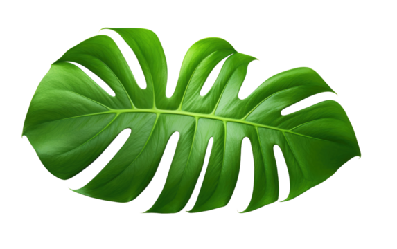 Pinnati partita Green Leaf, A Poetic Reflection of Nature Calming Presence on a White or Clear Surface PNG Transparent Background.
