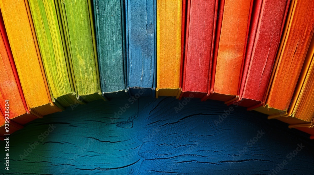 Aufkleber scholarly spectrum: an array of vibrant colors symbolizing diverse fields of study and knowledge