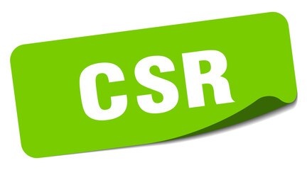 csr sticker. csr label