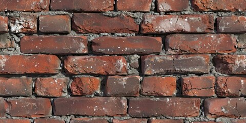 Texture of a red brick wall, perfect for background or pattern use in design projects.
