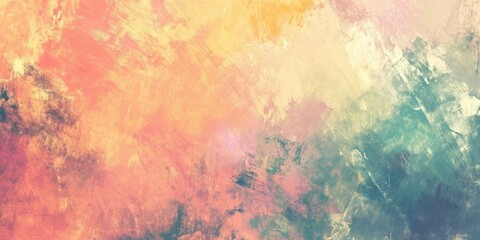 Abstract pastel watercolor background with a blend of colorful swirls and brush strokes.