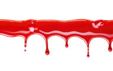 Transform Ordinary Meals into Culinary Masterpieces with Ketchup Red Sauce Drops on a White or Clear Surface PNG Transparent Background.