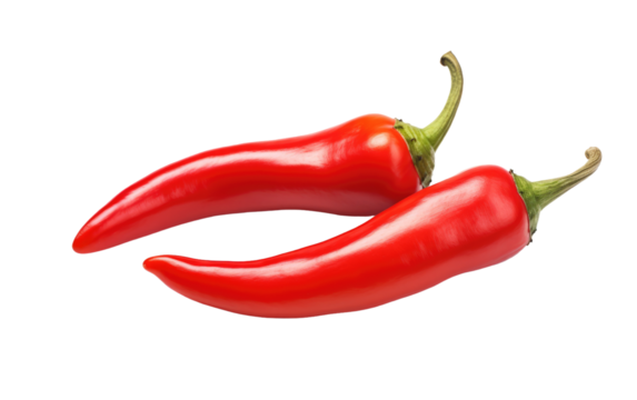Painting Culinary Masterpieces with the Hues of Red Chilies on a White or Clear Surface PNG Transparent Background.
