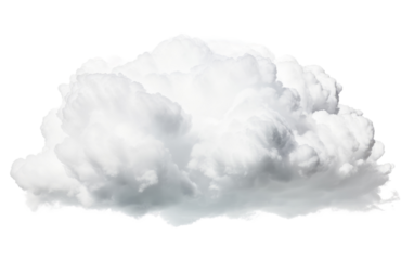 Strom Rainy Cloud Meandering Through the Open Canopy of the Blue Sky on a White or Clear Surface PNG Transparent Background.