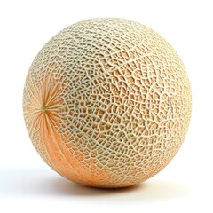 Melon isolated on white background. Fresh yellow melon fruit for design, package, grocery product advert