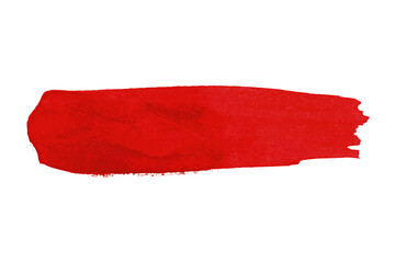 Red watercolor background. Artistic hand paint. Isolated on transparent background.