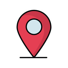 map pin icon with white background vector stock illustration