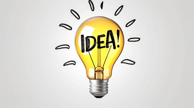 Illuminate Your Idea: Conceptual Bulb. Generative AI