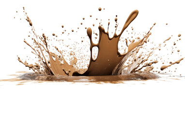 Transparent Splash with Mud on a White or Clear Surface PNG Transparent Background.