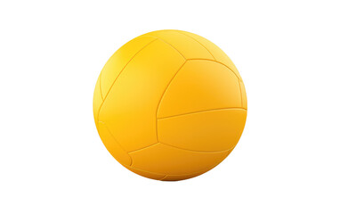 Face the Twilight on the Sand, Spiking a Dark Yellow Volleyball on a White or Clear Surface PNG Transparent Background.