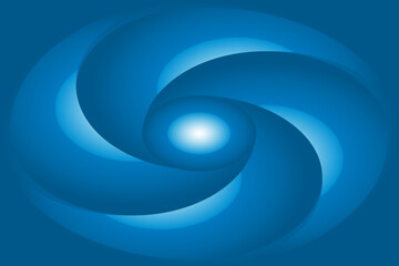 Abstract blue background with spiral and place for your text. Background for design. Vector illustration.