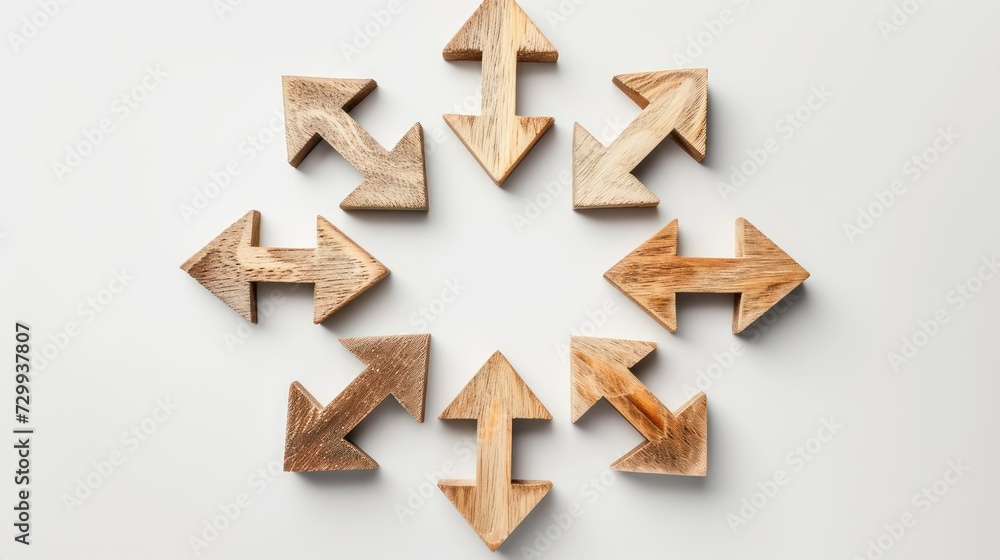 Poster arrows pointing up on white background. 3d rendering.