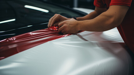The process of wrapping a car