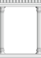 Classic marble pillars illustration fo rvertical edge design  / PNG, transparent background - obrazy, fototapety, plakaty