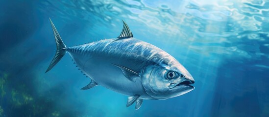 Thunnus is a type of fish from the Scombridae family that lives in the ocean. It is part of the Thunnini tribe.