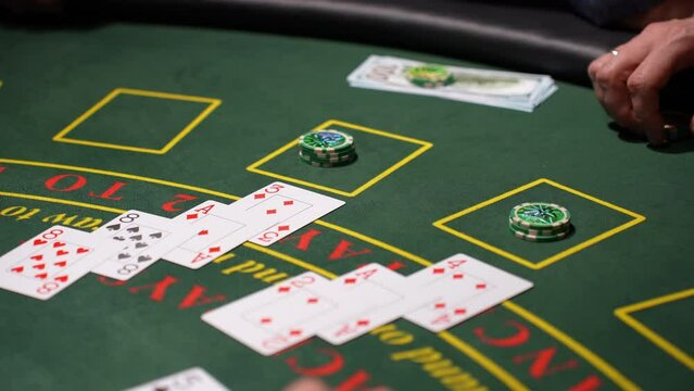 Poor handing of poker cards in a casino