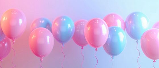 Balloons with neon lights