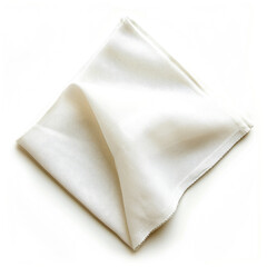 White cloth napkin isolated on white background