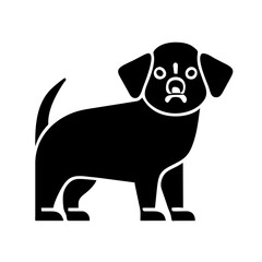 Dog and cat line icon. Pet, family, wool, breed, paws, tail, barking, purring, guard, watchdog, guide, courtship, care, training. Vector icon in line, black and colorful style on white background