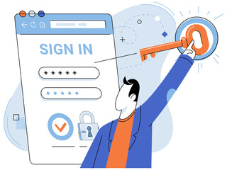 Login password vector illustration. Users must enter their information accurately to complete registration process successfully The check username feature helps users ensure their desired username