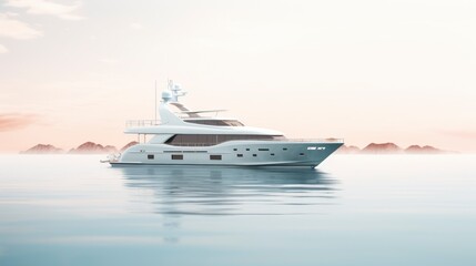 Luxury yacht on the water.