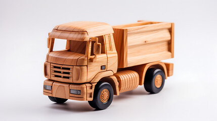 miniature truck made from wood