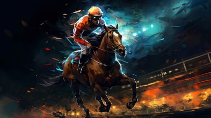 Fototapeta premium Racing Horse