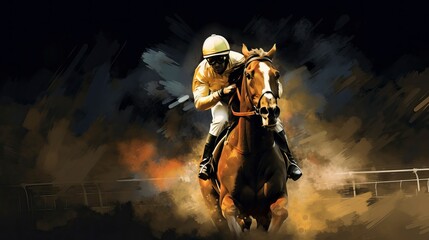 Fototapeta premium Racing Horse