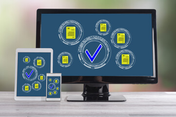 Document validation concept on different devices
