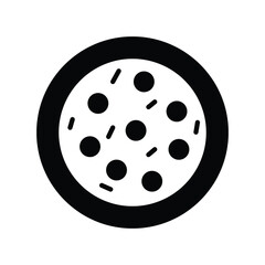 pizza icon with white background vector stock illustration