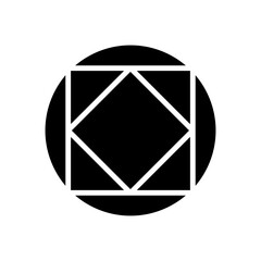 Geometric Pattern icon vector. Geometric figure illustration sign. Coasters Stencil symbol or logo.