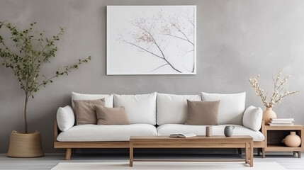 wall hanging grey canvas wall mural for living room, bedroom or dining, in the style of light white and light brown, domestic interiors, naturalistic proportions, light crimson and white, subtle sophi