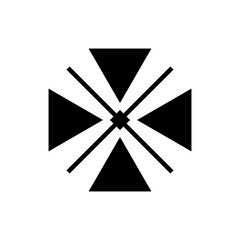 Geometric Pattern icon vector. Geometric figure illustration sign. Coasters Stencil symbol or logo.